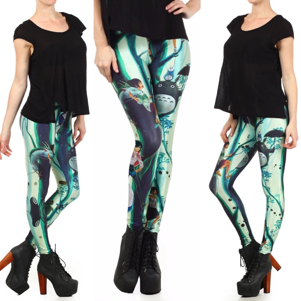 Studio Ghibli Miyazaki Leggings Mononoke Totoro